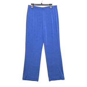 Chicos Travelers Straight Leg Pants Womens Large Blue